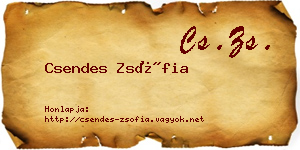 Csendes Zsófia névjegykártya