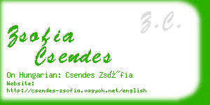 zsofia csendes business card